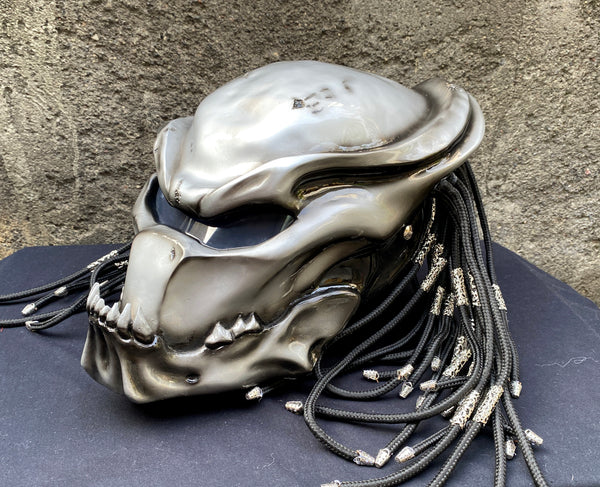 Predator 3D Helmet Sliver Alien Helmet Dreads Airbrush – Custom Airbrush Helmet Predator 3D Helmet Sliver Alien Helmet Dreads Airbrush – Custom Airbrush Helmet