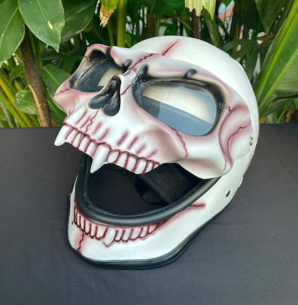Casper White Ghost Helmet Ghost Rider Ghost Busters – Custom Airbrush Helmet
