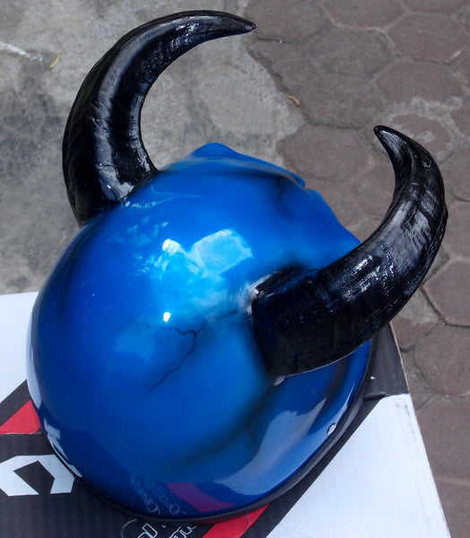 demon style motorcycle helmet Devils Goat Demon Motorcycle Helmet Mask – Custom Airbrush Helmet