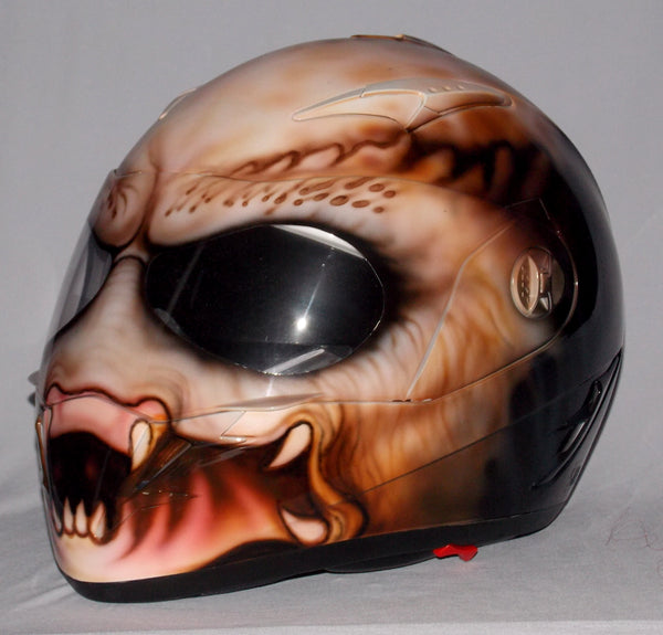Predator Alien Custom Painted Airbrushed Predators Motorcycle Helmet