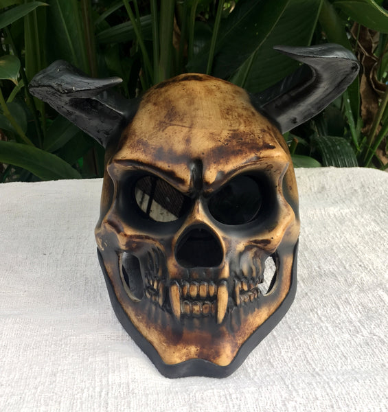 Evil Goat from the Hell Baphomet Devil Motorcycle Helmet – Custom Airbrush Helmet