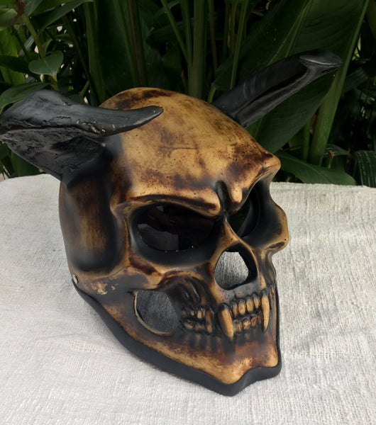 Evil Goat from the Hell Baphomet Devil Motorcycle Helmet – Custom Airbrush Helmet