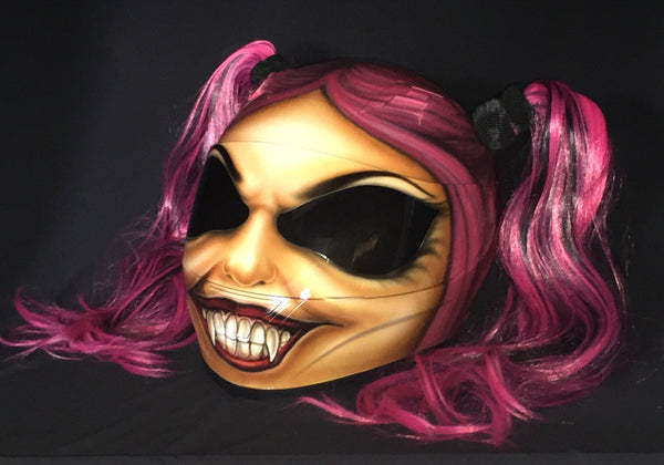 Draculaura Monster High Motorcycle Custom Helmet Cute Ponytails – Custom Airbrush Helmet