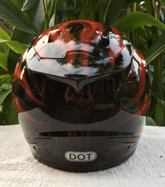 Zombie Skull Burning Skull Airbrush Helmet Custom Airbrush Helmet