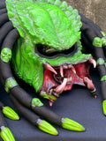 Predator helmet Ninja Green Alien Custom Motorcycle Airbrush Helmet Skull Dreadlocks Free Shipping
