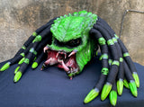 Predator helmet Ninja Green Alien Custom Motorcycle Airbrush Helmet Skull Dreadlocks Free Shipping