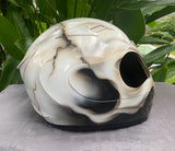 White Walker Custom Skull Airbrush Helmet
