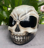 White Walker Custom Skull Airbrush Helmet