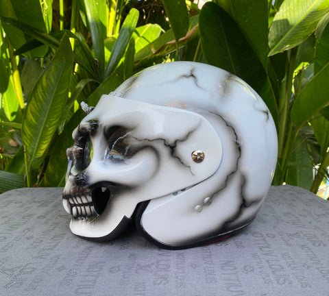 Custom Motorcycle Helmet Ghost Rider Monster White DOT Custom Airbrush Helmet Custom Motorcycle Helmet Ghost Rider Monster White DOT Custom Airbrush Helmet