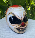 Crazy Killer Clown Airbrush Motorcycle Full Face Helmet