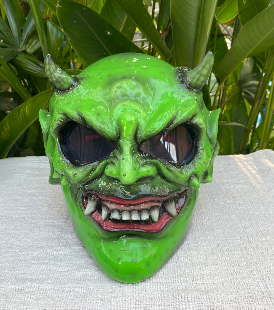 The Green Monster evil Custom Helmet 3D Motorcycle Helmet – Custom Airbrush Helmet