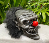 3D Black Killer Clown Custom Motorcycle Helmet Crazy Clown Scary Halloween IT