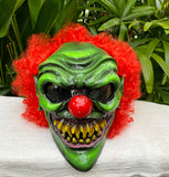 Monster Clown Killer Clown Custom Motorcycle Helmet Crazy 3D Clown with hair