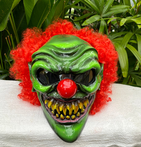clown mask for motorcycle helmet Monster Clown Killer Clown Custom Motorcycle Helmet Crazy 3D Clown with hair