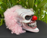 Harley Quinn 3D Clown Custom Motorcycle Helmet White with Pink Hair