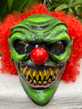 Monster Clown Killer Clown Custom Motorcycle Helmet Crazy 3D Clown with hair