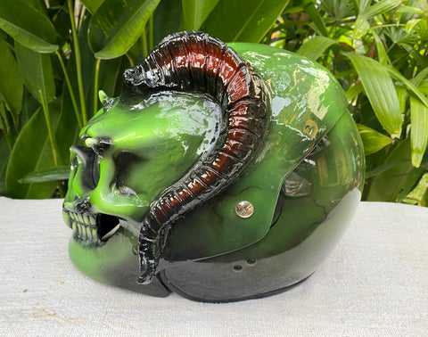 devil novelty full face motorcycle helmet Devils Goat Custom Helmet, Monster Custom Helmet, 3D Fantasy Devil Hel – Custom Airbrush Helmet