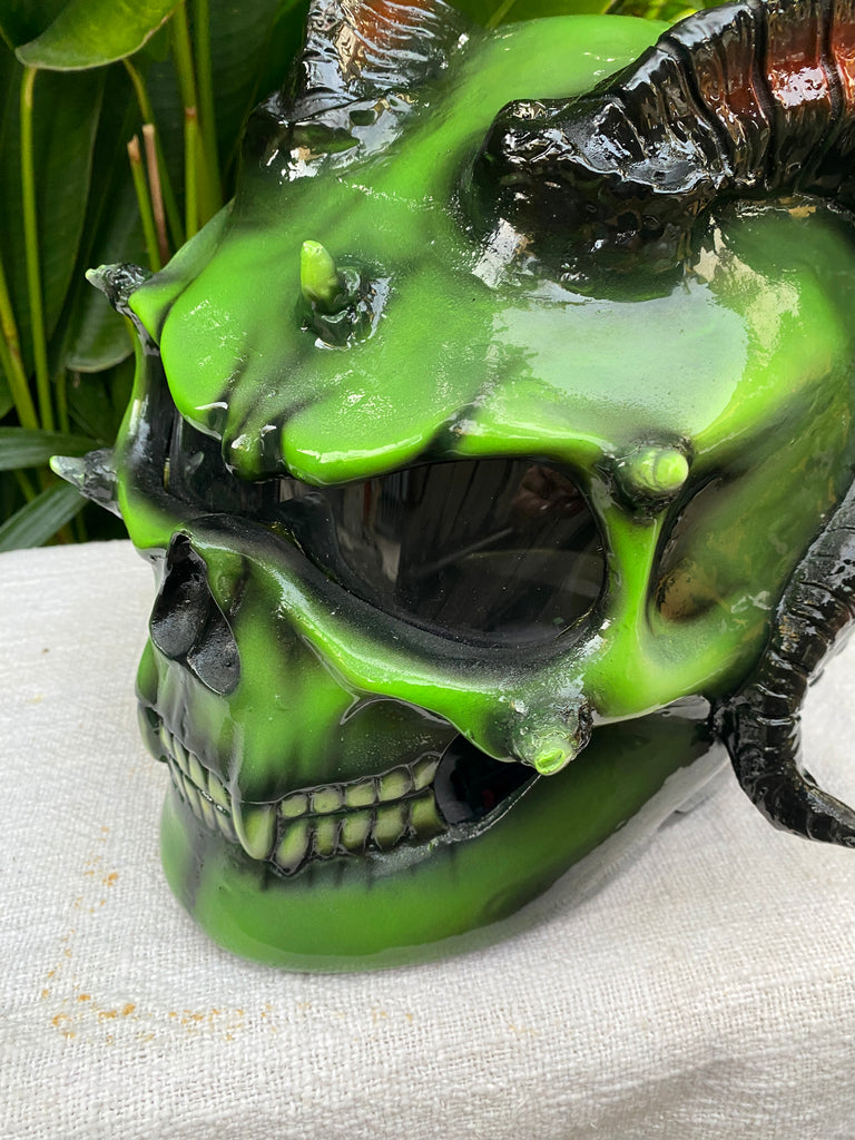 custom motorcycle full face devil helmets Devils Goat Custom Helmet, Monster Custom Helmet, 3D Fantasy Devil Helmet