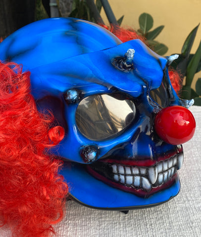 Hand Painted Pennywise Clown Custom Motorcycle Helmet