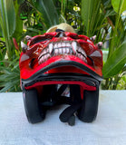 Skull Helmet, Mortal Kombat Helmet,  Helmet with Ponytail, Goro Style