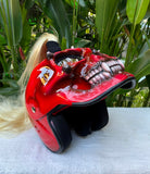 Skull Helmet, Mortal Kombat Helmet,  Helmet with Ponytail, Goro Style
