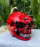 Skull Helmet, Mortal Kombat Helmet,  Helmet with Ponytail, Goro Style