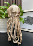 Hand Carved 11''standing Octopus oddities Carved Wooden Statue Carving