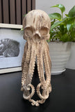 Hand Carved 11''standing Octopus oddities Carved Wooden Statue Carving