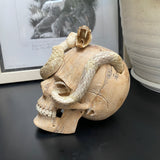 Carved Cobra Skull Sculpture Human Skull Carving