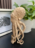 gorgeous Octopus Sculture 11''standing Octopus Wooden Statue Carving