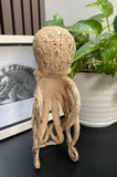 gorgeous Octopus Sculture 11''standing Octopus Wooden Statue Carving