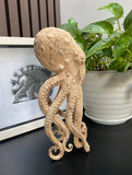 gorgeous Octopus Sculture 11''standing Octopus Wooden Statue Carving