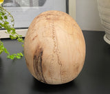 Grinning Human Skull Replica Wooden Sculpture Realistic Replica Human Skull