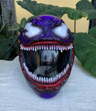 Puple Rain Alien Venom Custom Motorcycle Helmet Spider Man Symbiote 3D helmet