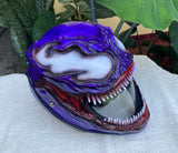 Puple Rain Alien Venom Custom Motorcycle Helmet Spider Man Symbiote 3D helmet