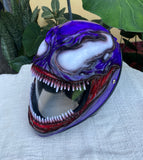 Puple Rain Alien Venom Custom Motorcycle Helmet Spider Man Symbiote 3D helmet