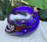 Puple Rain Alien Venom Custom Motorcycle Helmet Spider Man Symbiote 3D helmet