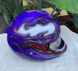 Puple Rain Alien Venom Custom Motorcycle Helmet Spider Man Symbiote 3D helmet