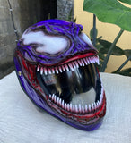 Puple Rain Alien Venom Custom Motorcycle Helmet Spider Man Symbiote 3D helmet