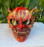 Hellboy Evil Monster Horn Satan Custom Demon DOT Helmet Devil 3D