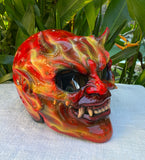 Hellboy Evil Monster Horn Satan Custom Demon DOT Helmet Devil 3D