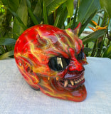 Hellboy Evil Monster Horn Satan Custom Demon DOT Helmet Devil 3D