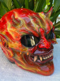 Hellboy Evil Monster Horn Satan Custom Demon DOT Helmet Devil 3D