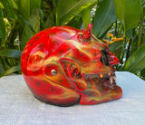 Hellboy Evil Monster Horn Satan Custom Demon DOT Helmet Devil 3D