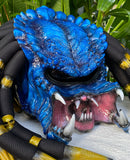 Ocean Blue Great Predator Motorcycle HelmetDOT CERTIFIED