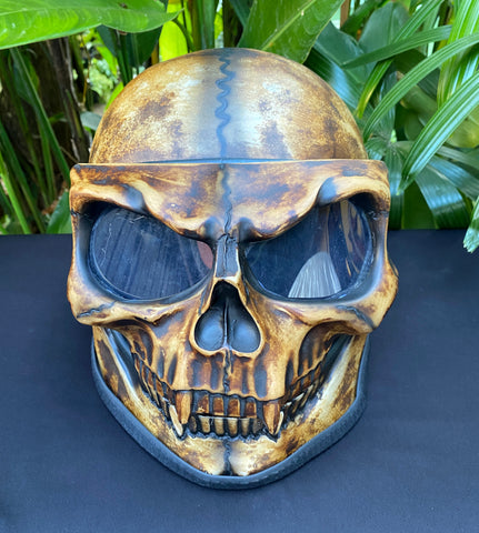 Skull Helmet, Motorcycle Airbrush Helmet, Ghost Rider Helmet, 3D Helme – Custom Airbrush Helmet