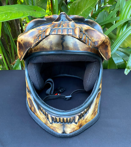 Skull Helmet, Motorcycle Airbrush Helmet, Ghost Rider Helmet, 3D Helme – Custom Airbrush Helmet