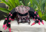 Predator helmet Hot Pink Alien Custom Motorcycle Airbrush Helmet Skull Dreadlocks
