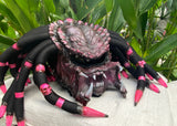 Predator helmet Hot Pink Alien Custom Motorcycle Airbrush Helmet Skull Dreadlocks