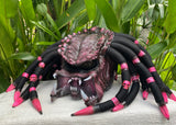 Predator helmet Hot Pink Alien Custom Motorcycle Airbrush Helmet Skull Dreadlocks